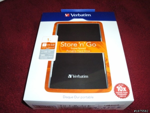 開箱~威寶Verbatim 1TB USB3.0 2.5吋行動硬碟