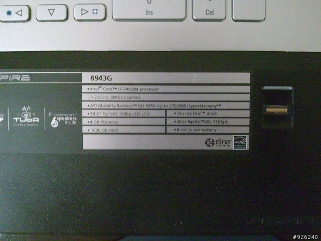 請幫我看看這顆cpu是不是壞了?(Acer 8943g)