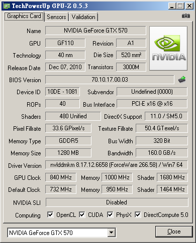 GALAXY GTX570 風神版測試