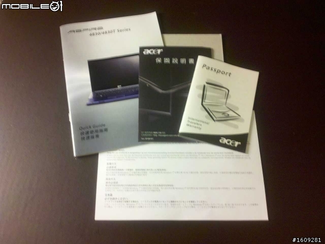 Acer 4830TG 開箱 更新續航力...