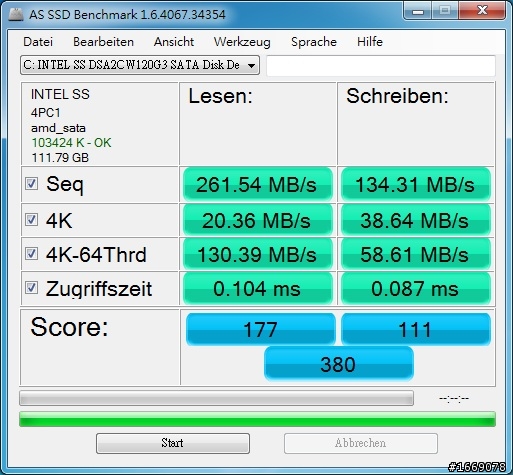 「G3」 Intel SSD 320 Seriers 120G 簡單測試