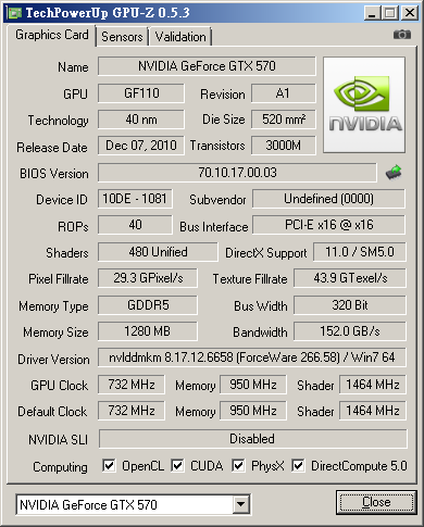 GALAXY GTX570 風神版測試