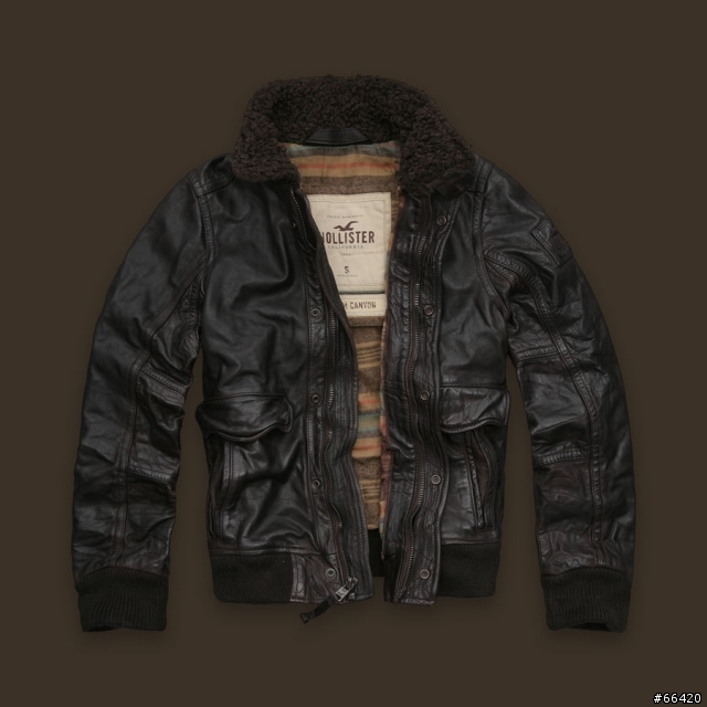 Hollister Palm Canyon 毛領騎士皮外套開箱