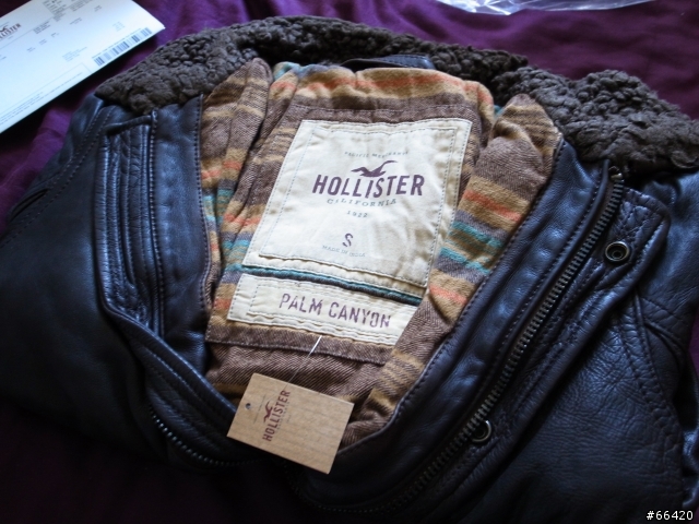 Hollister Palm Canyon 毛領騎士皮外套開箱