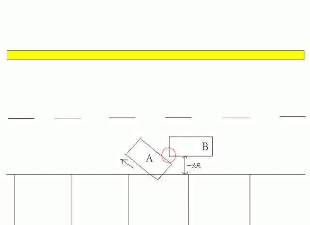 上個月在自家門口與他方車輛發生事故