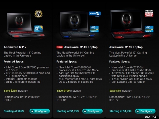 Alienware M14x出了~台灣官網好像有出現~