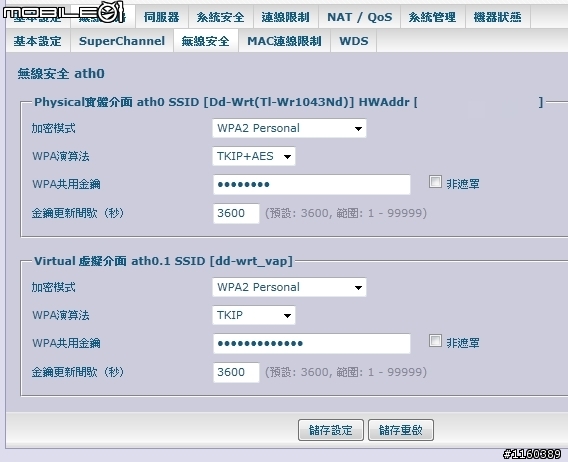 刷新版的Linksys350N,又換台改刷TL-WR1043ND,DD-WRT