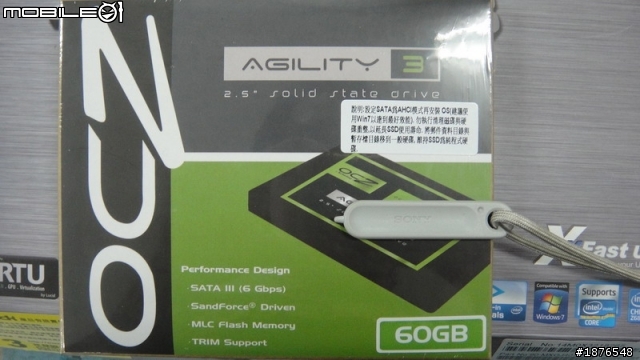 OCZ AGILITY 3 SSD 60G 簡易開箱測試