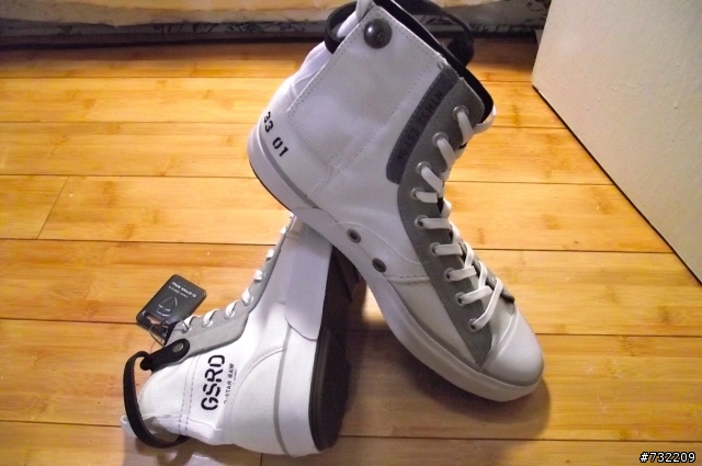 G-star 3310 白色高筒帆布鞋