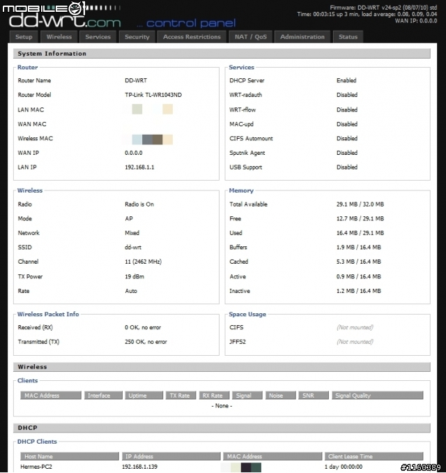 刷新版的Linksys350N,又換台改刷TL-WR1043ND,DD-WRT