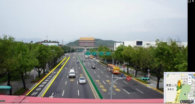 北市中山北路路橋下橋後最外側為迴轉車道