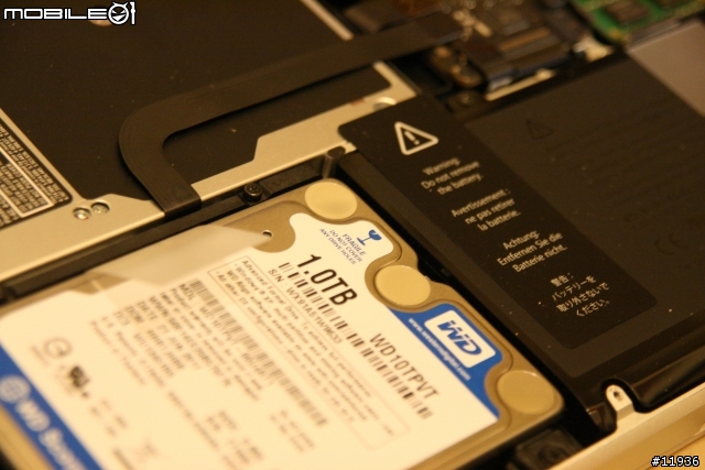Macbook Pro 13 升級1T硬碟 (WD10TPVT 12mm高)