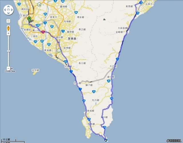 高雄→鵝鑾鼻→台東池上