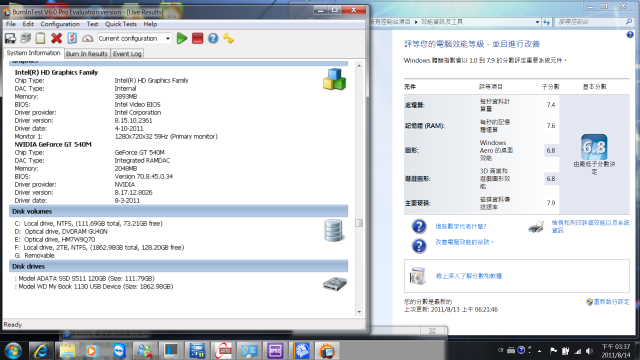 acer 4830TGX-i7-2720 SSD1版本