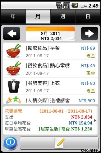 記帳軟體分享Andromoney
