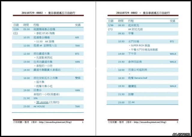 曼谷泰逍遙‧五天四夜自製旅行手冊分享
