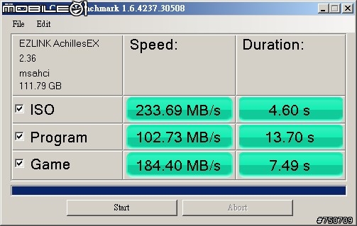Toggle方案的EZLINK AchillesEX SSD 120GB測試(SATA 3)