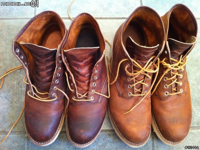 Red Wing 上油前後的差異