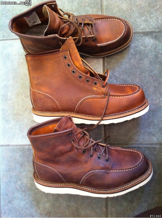 Red Wing 上油前後的差異