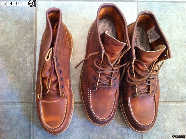Red Wing 上油前後的差異