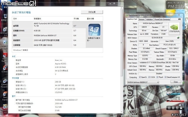 Acer Aspire 4520G 四年老機更換顯卡
