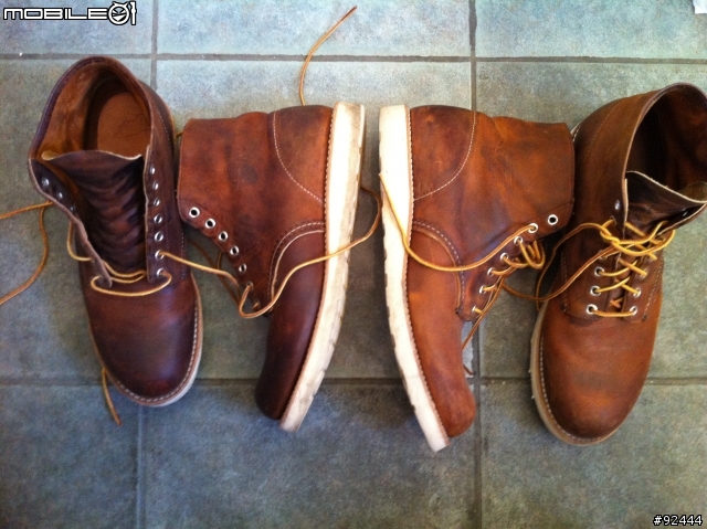 Red Wing 上油前後的差異