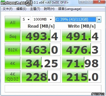 Toggle方案的EZLINK AchillesEX SSD 120GB測試(SATA 3)