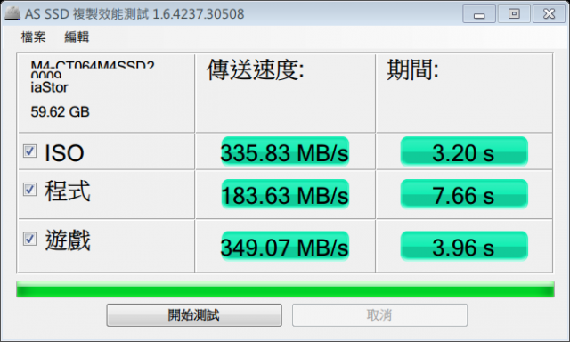 Micron M4 64G SATA3測試