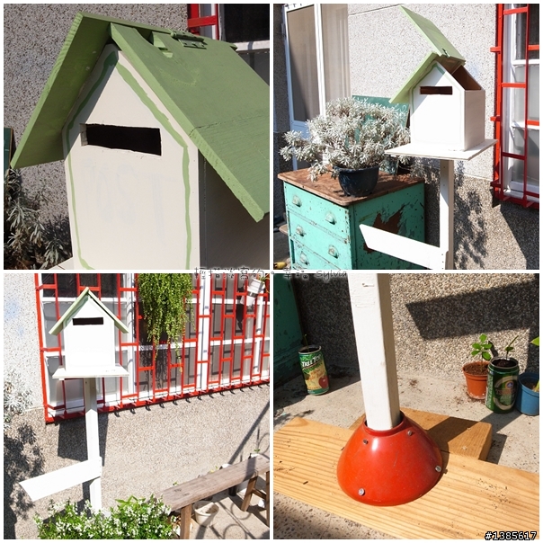 DIY木工 用廢木材拼湊起來的收納信箱