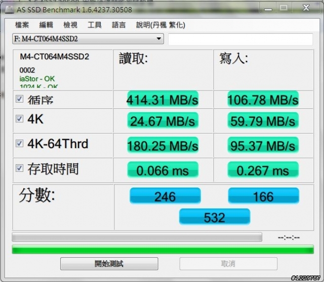 Micron M4 64G SATA3測試