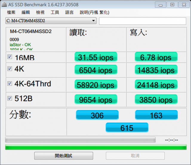 Micron M4 64G SATA3測試