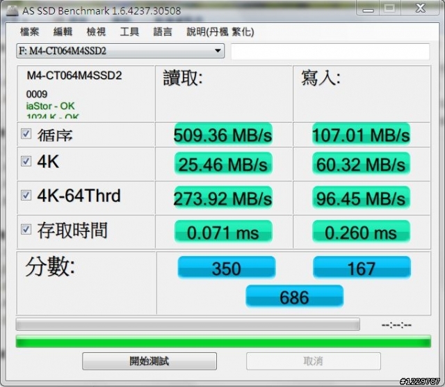 Micron M4 64G SATA3測試
