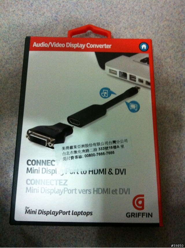 Mac專用 miniDisplayPort 轉HDMI及DVI Cable開箱,同場加映miniDisplayPort 轉 DiaplayPort