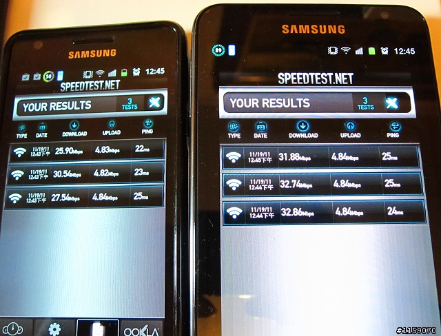 Galaxy Note vs S2 上網+WIFI 個人測試