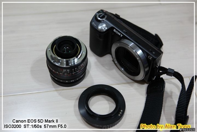 NEX-5N + Hawk's 轉接環 = m-mount 數位化外掛微距功能