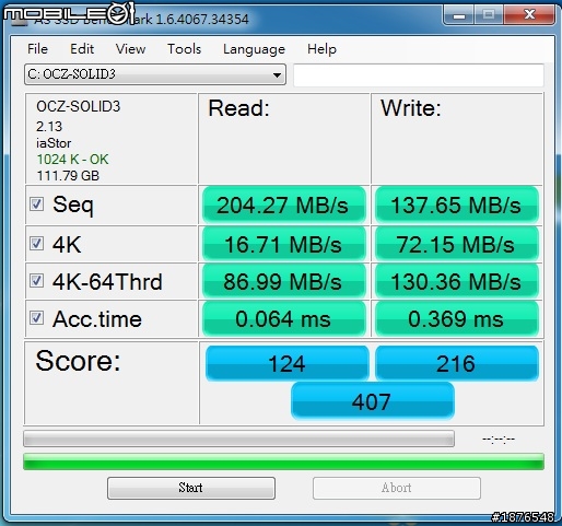 OCZ Solid3 60G 小測試 後續補上OCZ Solid3 120G