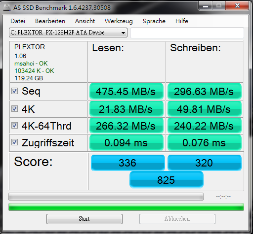 plextor m2p 軔體更新至1.06的測試數據幫我看看有無問題