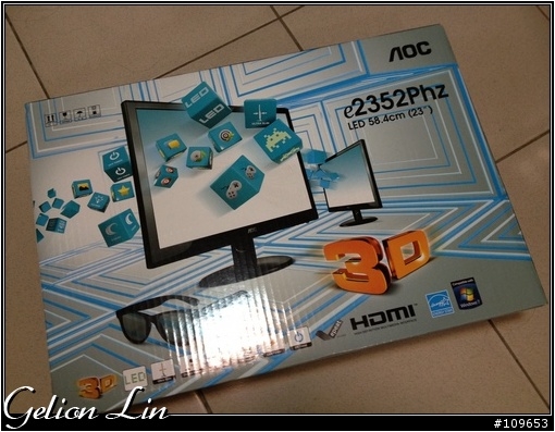 平價24吋3D LED螢幕 AOC e2352Phz 開箱