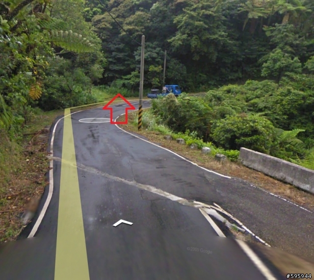 先用Google Map街景探勘陽金超馬路線叉路路標位置