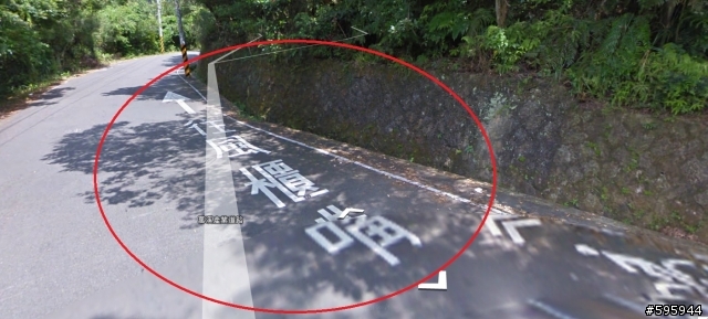 先用Google Map街景探勘陽金超馬路線叉路路標位置