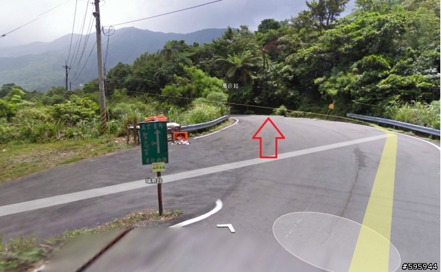 先用Google Map街景探勘陽金超馬路線叉路路標位置