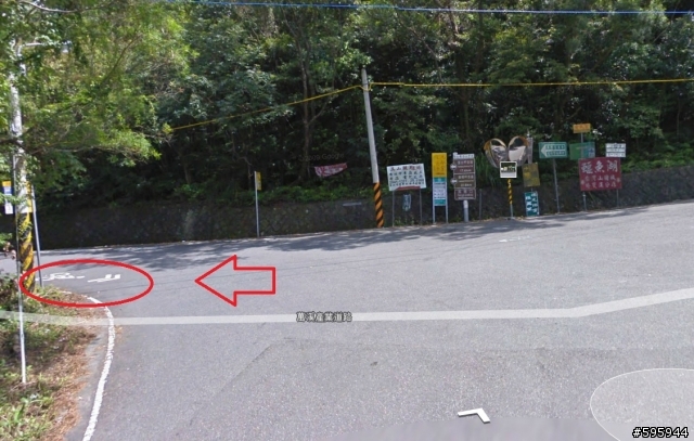 先用Google Map街景探勘陽金超馬路線叉路路標位置