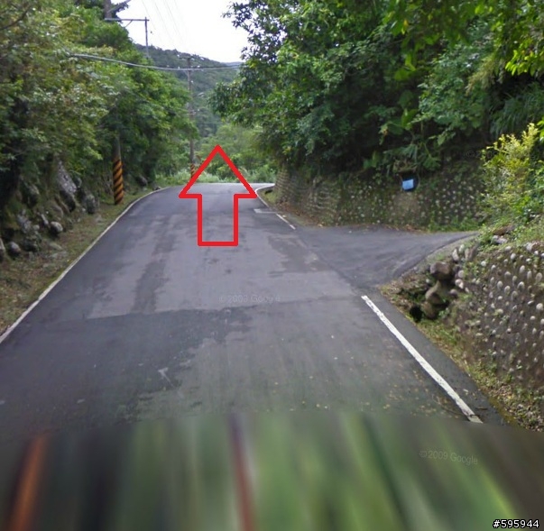 先用Google Map街景探勘陽金超馬路線叉路路標位置
