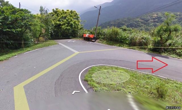 先用Google Map街景探勘陽金超馬路線叉路路標位置