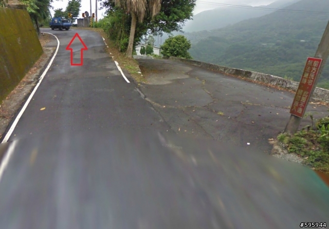 先用Google Map街景探勘陽金超馬路線叉路路標位置