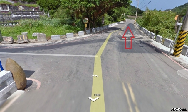 先用Google Map街景探勘陽金超馬路線叉路路標位置