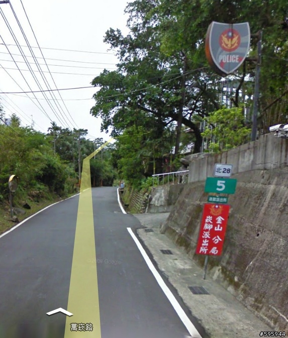 先用Google Map街景探勘陽金超馬路線叉路路標位置