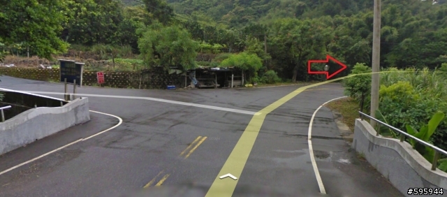 先用Google Map街景探勘陽金超馬路線叉路路標位置
