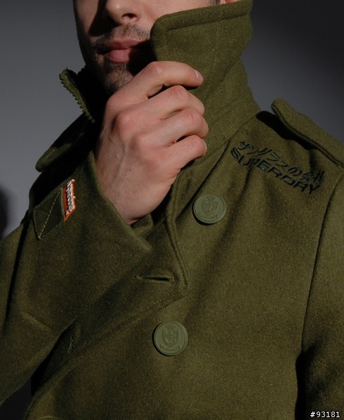 (開箱+實穿)超級跩軍裝短版羊毛大衣Superdry Retro Vintage Pea Lite Jacket