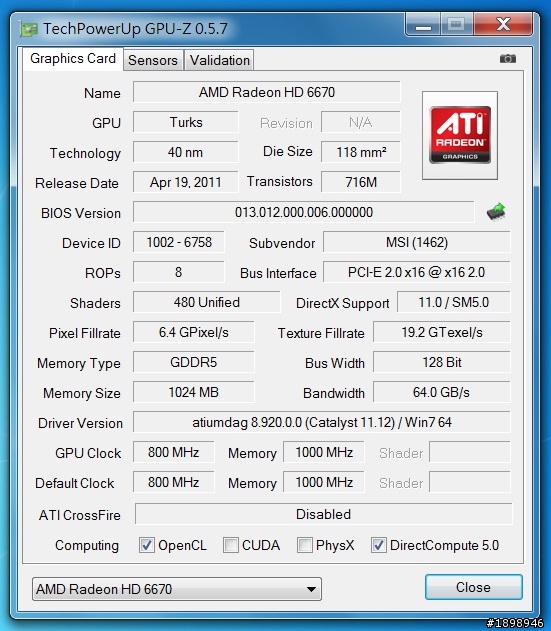 微星R6670-MD1GD5 顯示卡 更改BIOS失敗全記錄,請教高手!